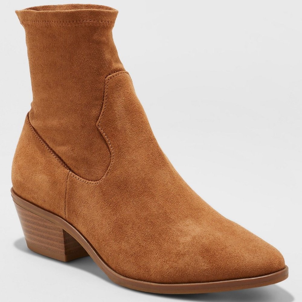 Universal Thread Loraine Suede Western Sock Boot